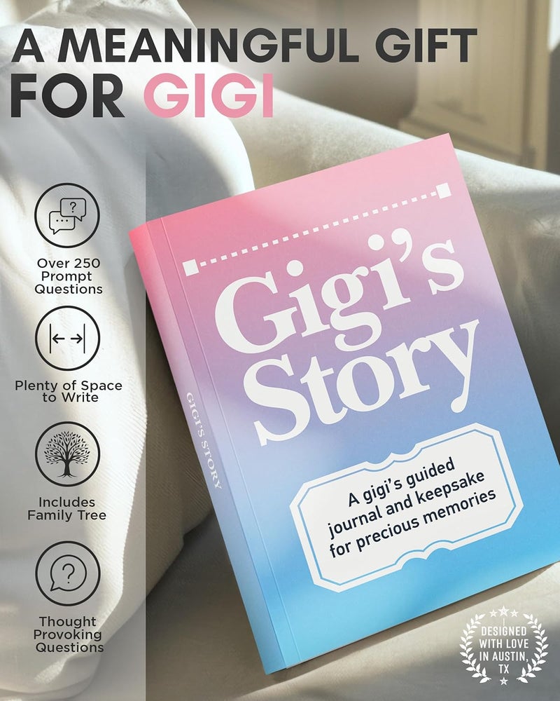 Coco & Lan Gigi's Story Journal: A Meaningful Keepsake for Gigi to Share Her Life Journey and Memories, Book Includes 250+ Prompt Questions, Sentimental Gifts Idea for Mother's Day, Birthday, Christmas - Image 2
